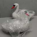 Deekin 2 Pieces Swan Decoy Pond Decoration Goose Decoys Hunting Floating Deterrent Garden Pond Decoration for Fields or Float on The Water Pool, Garden and Patio Accessories