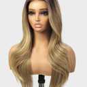 cuiud Blond Synthetic Lace Front Wig for Women 134 HD Glueless Wigs Pre Plucked 26inch Ombre Blonde Layered Wave Wigs for Daily Part Beginner Friendly