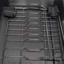 Urackify Expandable Dish Drying Rack, Stainless Steel Dish Rack with Aluminum Frame, Dish Drainer for Kitchen Counter, Space Saving Kitchen Drying Rack with Movable Utensil Holder, Gray