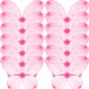 12 Pcs Butterfly Fairy Wings Butterfly Wing Dress up Party Costume Accessory Angel Costume for 2 to 12 Years Girls(Light Pink)