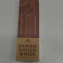 Superbaking Danish Dough Whisk - 12" Bread Whisk for Dough Mixing - Single Eye Design Sourdough Whisk - Sourdough Bread Baking Supplies - Bread Making Tools and Accessories - Ergonomic Wooden Handle (Beechwood)