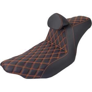 One-Piece Driver Passenger Seat w/Backrest Fit For Harley Touring 2023.5-up