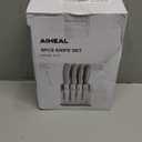 Aiheal Steak Knives Set of 8 with Clear Acrylic Stand, Stainless Steel Steak Knife Set, Sharp Micro-Serrated Steak Knives, Easy to Store (9PCS)