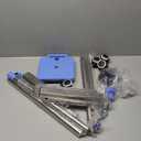 Rolling IV Pole with Tray - Stainless Steel 4 Hooks IV Stand with Wheels Height Adjustable for Clinic Home Care