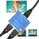 HDMI 2.1 Switch 8K HDMI Switcher,2 in 1 Out/ 1 in 2 Out Bi-Directional HDMI Switcher, HDMI 2.1 Splitter Supports 8K@60Hz 4K@120Hz,Gold-Plated Splitter Compatible Roku,Xbox, Roku,monitor,LCD screen ect (blue)