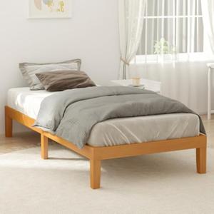 Sweetcrispy Twin Size Bed Frames, 12 Inch Height Wood Platform Bed Frame
