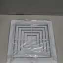 12x12 Inch (Duct Opening) Air Vent Cover - 4-Way AC & Ceiling Register Vent Cover with Extruded Aluminum Core HVAC Ceiling Diffuser - Air Conditioner Grille with Opposing Blades Damper by ACLAMINAIRE