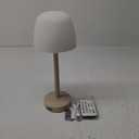 Ocean Wave Cordless Projector Light, RGB Color Changing Table Lamp, Portable Battery Night Light LED Aurora Projector with Remote Control for Bedroom Living Room Game Party Atmosphere Lights, Khaki