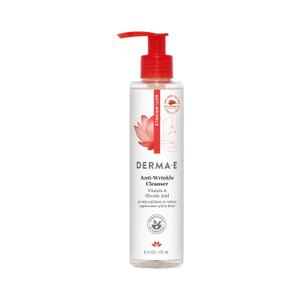 Derma E Anti-Wrinkle Cleanser  Anti-Aging Face Wash with Glycolic Acid and Vitamin A  Gentle Cleansing and Exfoliating Facial Wash Removes Makeup, Oil and Impurities, 6 oz