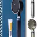 MyHalos Handheld Filtered Shower Head with Handheld Handle - High Pressure Shower Heads With Filter To Reduce Chlorine & Soften Water - Easy to Install Detachable Filtered Shower Head For Hard Water (Black)