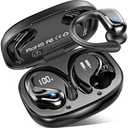 Wireless Earbuds Sport, Bluetooth 5.4 Headphones 2025 Bluetooth Earbuds with 75Hrs Stereo, 4 ENC Mic, Over-Ear Buds with Earhooks Noise Canceling Earphones , IP7 Waterproof Headset for Workout/Running