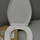 Elongated Toilet Seat Slow Close, Quiet Toilet Seat Cover with Never Loosen Durable Toilet Seat Lid Easy to Install & Clean, Polypropylene (PP), White (Elongated 18.5")