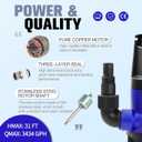 MEDAS 1HP 3434 GPH Sump Pump Submersible Clean/Dirty Water Pump Portable Utility Pump with 16.4ft Cord for Swimming Pool Garden Basement Tub Pond Draining