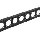 1U Hinged D-Series 12 Connectors Punch-Out Component Panel for 19 inches Sound, AV, Computer -Equipment Racks- Patch Panel Compatible with XLR, HDMI (1U12D)