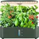 Hydroponics Growing System Kit - 12 Pods Indoor Herb Garden with LED Grow Light, Auto Timer, Adjustable Height up to 17" - Ideal for Home, Birthday & Mother's Day Gifts for Women (Dark Green)