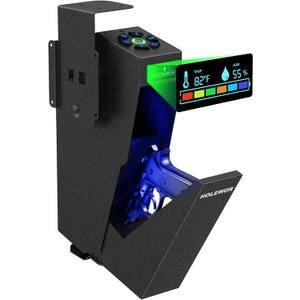 Gun Safe, Biometric Pistol Safe Fingerprint Quick Access Drop Down Handgun Safe Single Mount Pistol Case for Desk Bedside Nightstand