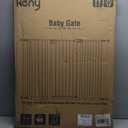 keny 36" Extra Tall Baby Gate for Stairs, 29"-55" Wide Auto Close Dog Gate for Doorways, Pressure Mounted Easy Walk Through Pet Gate with Door, White