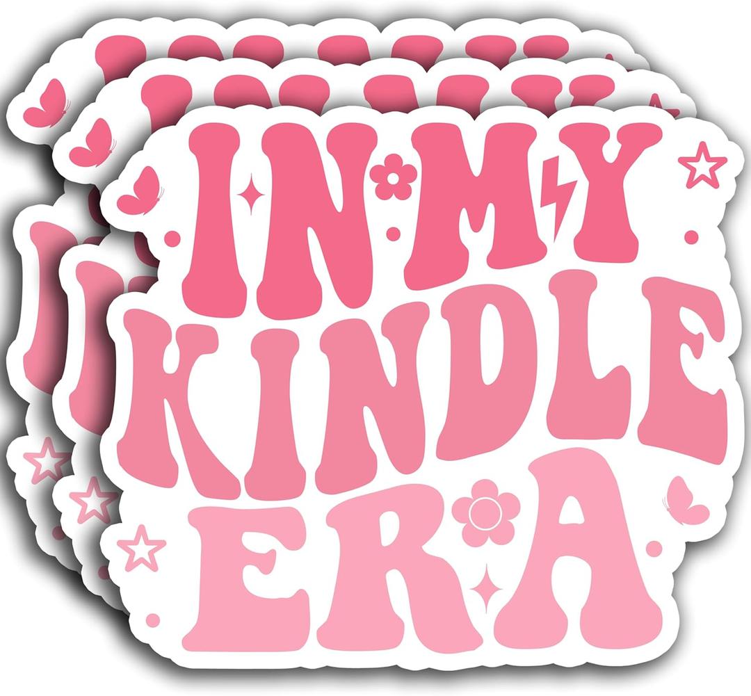 (3Pcs) in My Kindle Era Sticker, Bookish Sticker, Book Club Sticker, Bookish Stickers, Reading Stickers, Bookish Sticker Decals for Books Laptops Phone Water Bottles Tumbler Cup Kindle 3x3 Inch