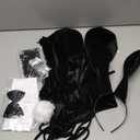 Anime Womens Bunny Girl Costume One Piece Bodysuit Halloween Cosplay Catsuit Bunny Headband Stockings Set, Size S