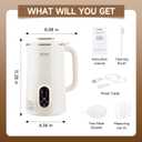 10 in 1 Almond Milk Maker & Nut Milk Maker Machine, 35oz Automatic Soy, Oat, Coconut Milk, Juice & Porridge Maker with 8 Blades, Delay Start, Keep Warm, Boil Water, Self-Cleaning, Cream