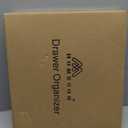 Homecor Silverware Organizer - Expandable Large Kitchen Drawer Organizer Utensil Organizer with 2 Removable Knife Blocks, 22"x 19"Cutlery Tray Drawer Dividers for Kitchen Flatware(6-9 Slots) (Black)