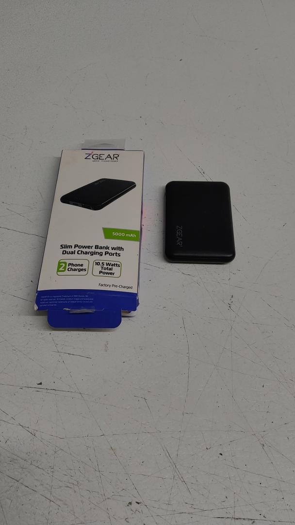 ZGEAR SLIM POWER BANK WITH DUAL CHARGING PORTS 10.5 Watts, 5000 mAh