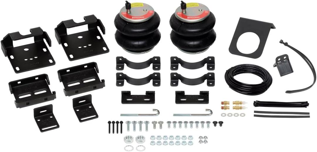 Firestone Airide 2715 Red Label Rear Air Springs Kit fits 2012-2025 C3500HD Cab-Chassis | 5-150 PSI | Load Capacity of 7,500 Pounds | No Drill Installation