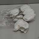 GL-Turelifes Glitter Christmas Flowers Large Velvet Magnolia Artificial Floral Ornaments Pack of 6 Folded Flower for Christmas Tree Decoration Wreath Decor Wedding Centerpiece (White)