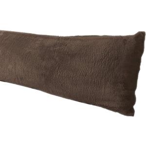 Extra Soft Body Pillow Cover, Sherpa/Microplush Material, 20x54 Inches, Zipper Closure (Coffee)