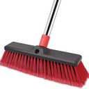 14 Push Broom Outdoor with 70 Long Handle - Heavy Duty Shop Broom for Garage, Patio, Driveway, Yard, Deck Cleaning