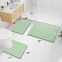 Buganda Memory Foam Bath Mat, 30" x 20", Ultra Soft and Non-Slip Bathroom Rugs, Water Absorbent and Machine Washable Bath Rug for Bathroom, Shower, and Tub, Sage Green
