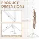 Hupmad Wooden Tree Coat Rack Stand,Sturdy Freestanding Coat Rack with 8 Hooks,3 Adjustable Height for Child Adult,Wood Coat Stand Tree Fits Entryway Bedroom Office for Bags,Hats