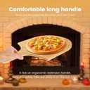 4 Pack Bamboo Pizza Peel 12 Inch, Wooden Pizza Paddle with Ergonomic Long Handle, Pizza Cutting Board for Serving, Charcuterie, Bread  Natural Wood Pizza Peel Set for Oven, Dishwasher Safe
