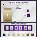 ENERLITES Toggle Light Switch Metal Wall Plate, Stainless Steel Switch Cover, Corrosion Resistant, Size 1-Gang 4.50" x 2.76", Stainless Steel 201, 7711-BB, Brushed Brass, Gold