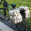 50L Panniers Bike Bags, Waterproof Bike Panniers Made of High-Density 600D Polyester for Durable Use, Bike Saddle Bag come with Reflective Trim and Rain Cover, Easy Organize in 7 inch Rack