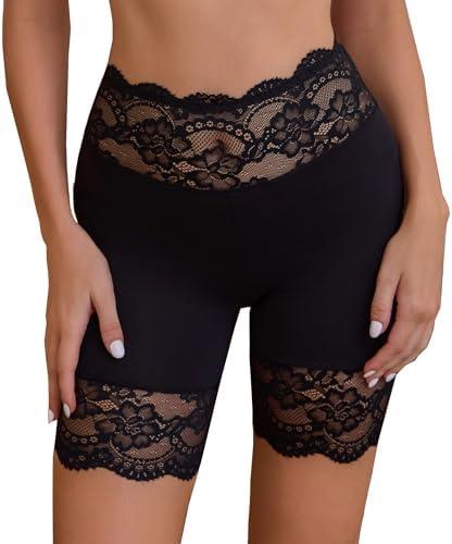 Hibluco Slip Shorts For Under Dresses Lace Women Anti Chafe Tummy Control Shapewear Size Small 