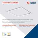 Lithonia Lighting Frame 2x2 LED Lay-in Ceiling Light, 2 ft. x 2 ft. Lighting Fixture for Offices and Classrooms, 3000/4000/5000 Adjustable Lumen Output, 3500K/4000K/5000K Switchable Color Temperature, 2-Feet by 2-Feet