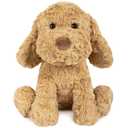 Goldendoodle Poodle Dog Microwavable Stuffed Animal – 1.5 lb Unscented Heating Pad Plush, Soft Cozy Golden Doodle Puppy Toy for Relaxation and Comfort, Gift for Women, Girls, Adults & Kids, Happy Fuel