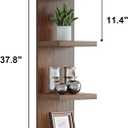 LitaEther Lack Wall Shelf,Display Floating Shelf (Solid Wood, 4 Tier)