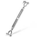 Turnbuckle 3/8 M10 304 Stainless Steel Turnbuckle, 3200 lbs Working Load Limit, Jaw and Jaw Turnbuckles for Cables Wire Tensioner, Turnbuckle for Shade Sail, Yard Zipline