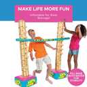 Fun Express Limbo Game for Kids and Adults - 5 Feet Tall Adjustable Carnival Games Set for Birthday Party Games | Outdoor Games for Pool Party, Luau Games & Field Day Activities | 3-Piece Vinyl Kit