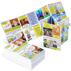 Dispowreath 100 Pcs Are You A Good Person? Kids Gospel Tract Card Christian Tracts Salvation Cards Prayer Cards Pocket Holy Postcard Christian Inspirational Bible Verses Bookmark for Kids Women Men