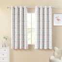 MYSKY HOME Cute Blackout Curtains for Kids Bedroom Nursery Curtains 100% Light Block Doubled Curtains with Rainbow Pom Pom Sheer Window Drapes Room Darkening Grommet Set of 2, 52 x 63 in