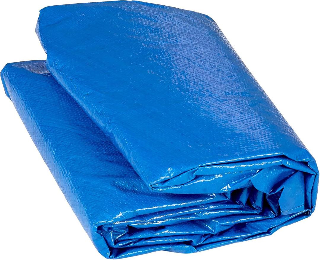 Machrus Upper Bounce Trampoline Weather Cover - 7.5FT 8FT 10FT 11FT 12FT 13FT 14FT 15FT 16FT 17FT 8X14FT 9X15FT 10X17FT -Weather-Resistant Trampoline Protective Cover (Blue)