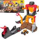 Monster Jam Smash & Bash SmashBot Playset with Launcher, Exclusive 1:64 Scale Monster Truck, 15-Inch Repairable Robot, Kids Toys for Boy and Girls Ages 3 and up