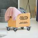 12 Pack 3" Swivel Caster Wheels with Double Brake Non Skid No Mark With Brake