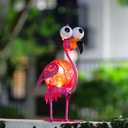 Flamingo Solar Lights Outdoor,Pink Flamingos for Yard Outside Decor | Tabletop Lamp Decor for Yard Patio Porch Outside