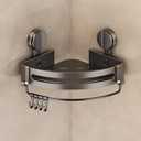 VOLPONE Shower Caddy Suction Cup, Shower Shelves for Inside Shower No Drilling, Showers Organizer, Bathroom Shelf Storage Rack Triangle