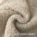 FUTEI Beige Throw Pillow Covers 18x18 Inch Set of 2,Furry Faux Fur Teddy Boucle Textured Cushion Covers,Soft Fluffy Decorative Pillow Case,Home Decor for Couch Bed Living Room Office Car