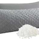 WhatsBedding Memory Foam Body Pillow for Adults, Long Pillow for Sleeping, Full Body Pillow for Bed - Dark Grey